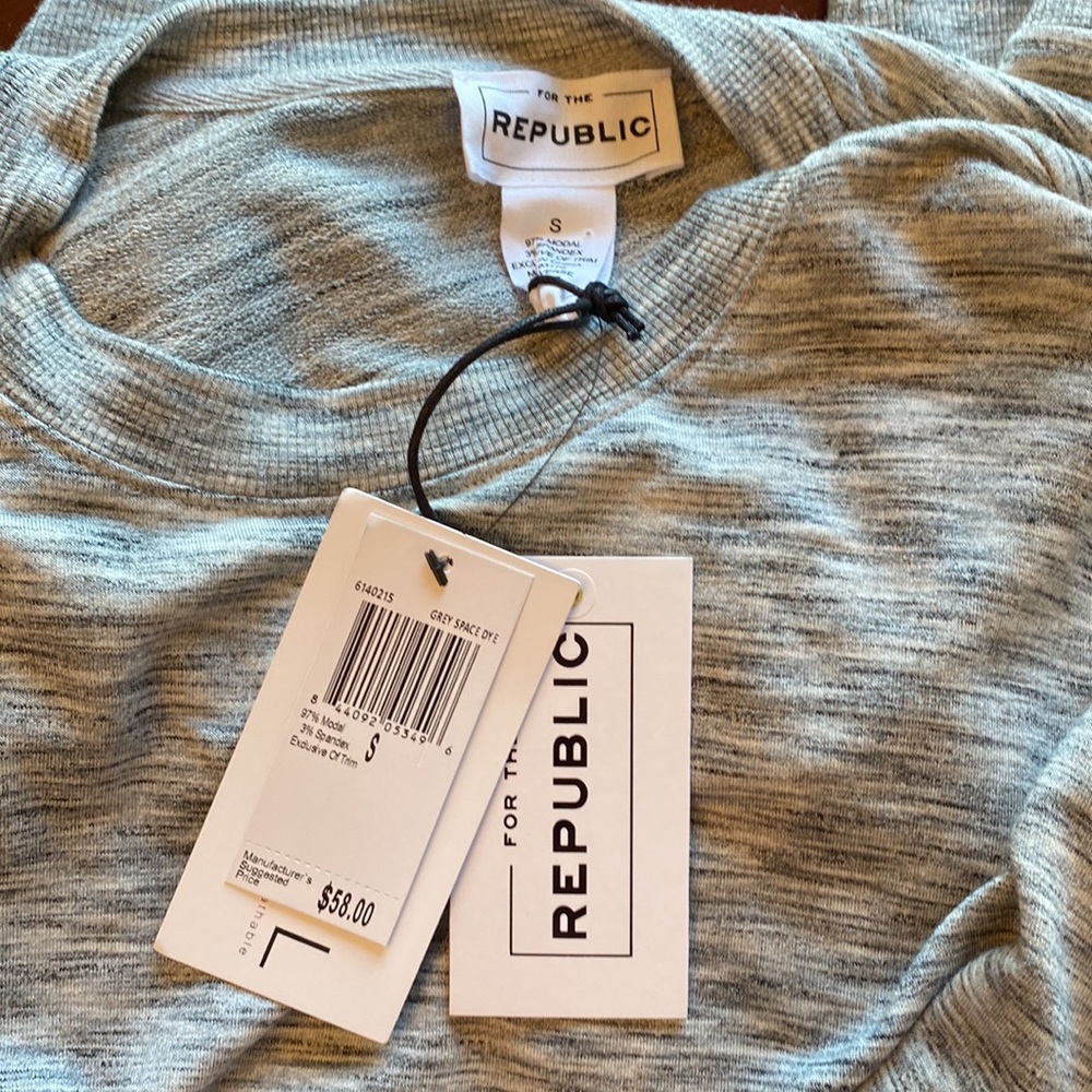 For the Republic Gray with Lacing Sweatshirt - Picture 5 of 9